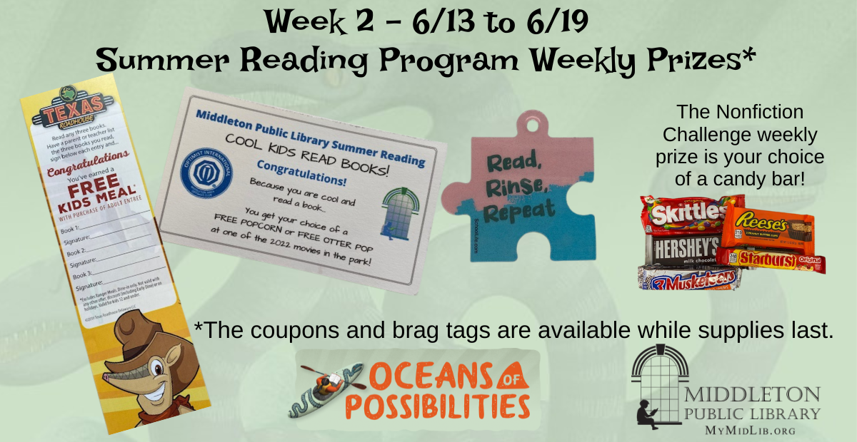 Week 2 Summer Reading Prizes