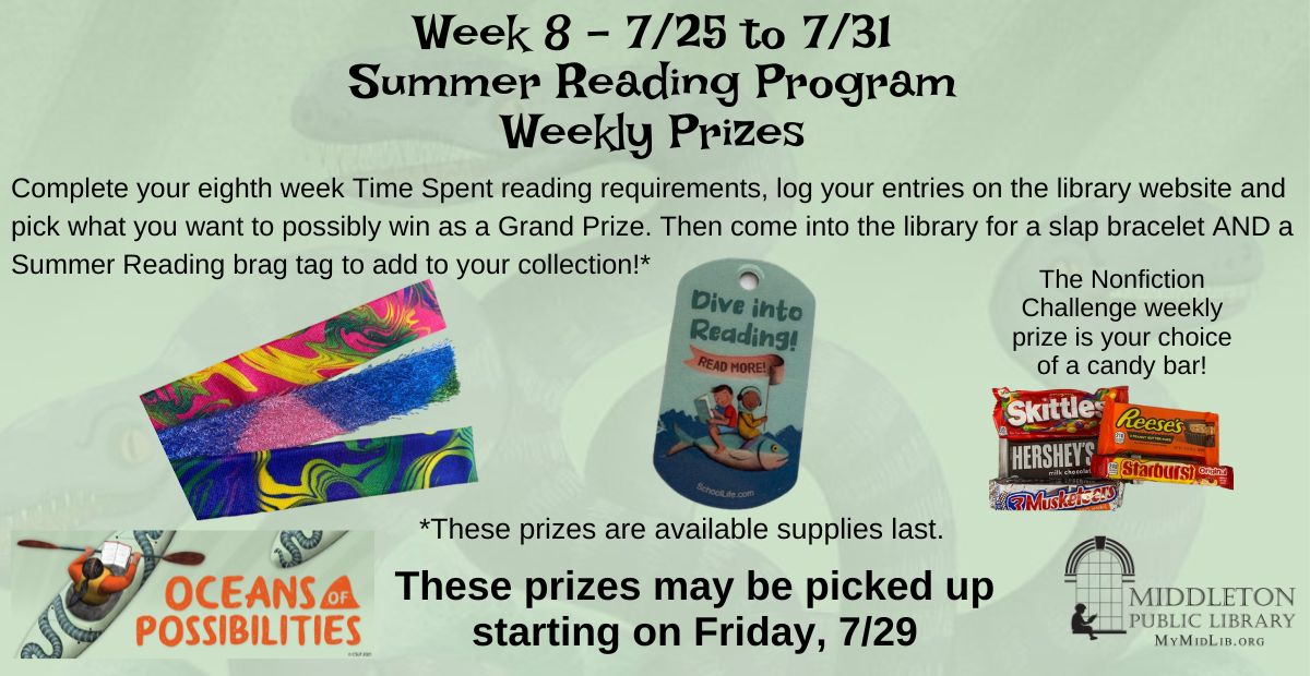 Summer Reading Week 8 Prizes
