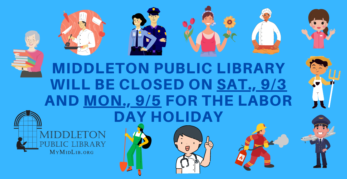 Library will be closed on 9/3 and 9/5